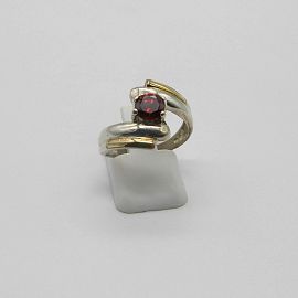 ANILLO CRUZADO CON PIEDRA /PLATA Y ORO